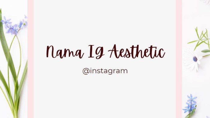 Nama Ig Kelas Aesthetic Sma