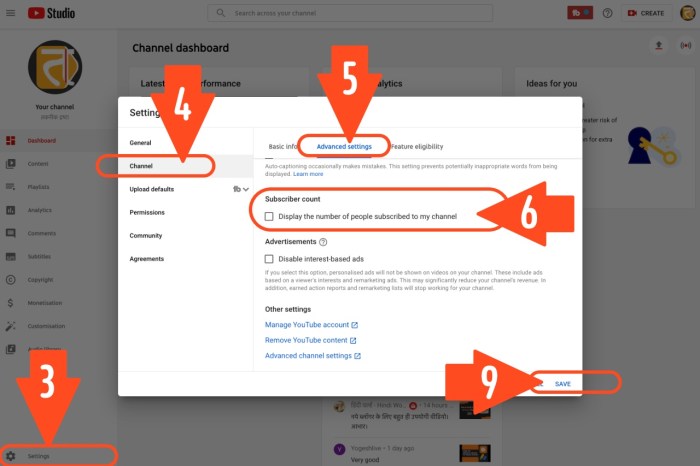 Cara Menyembunyikan Jumlah Subscriber Youtube