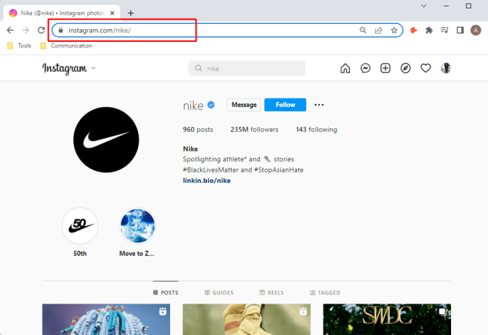 Cara Menyalin Tautan Profil Ig